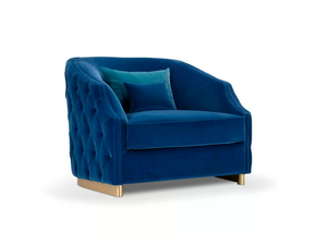 CLEIO - Tufted upholstered fabric armchair _ Domingo Salotti